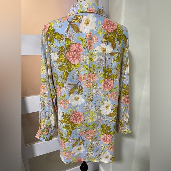 🌺 Joie linen Button Down Shirt EUC - Picture 3 of 5